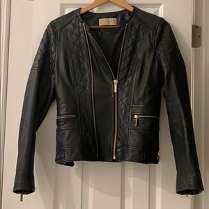 Michael Kors black leather jacket